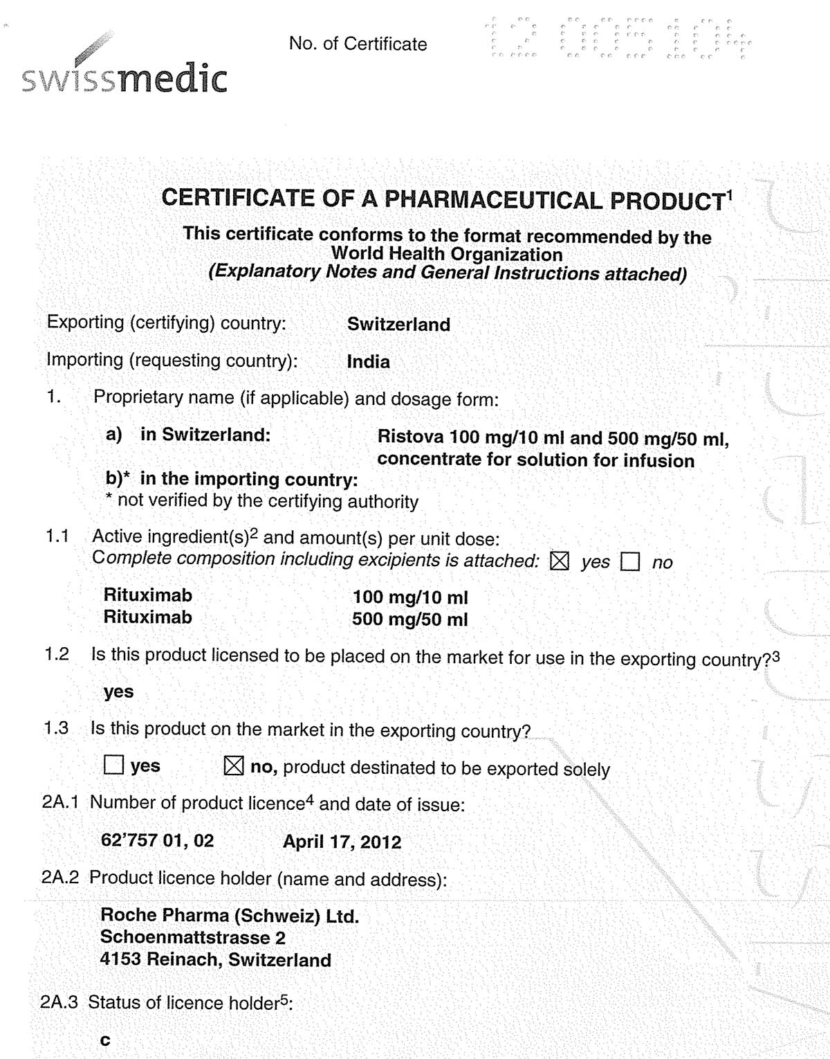 certificate